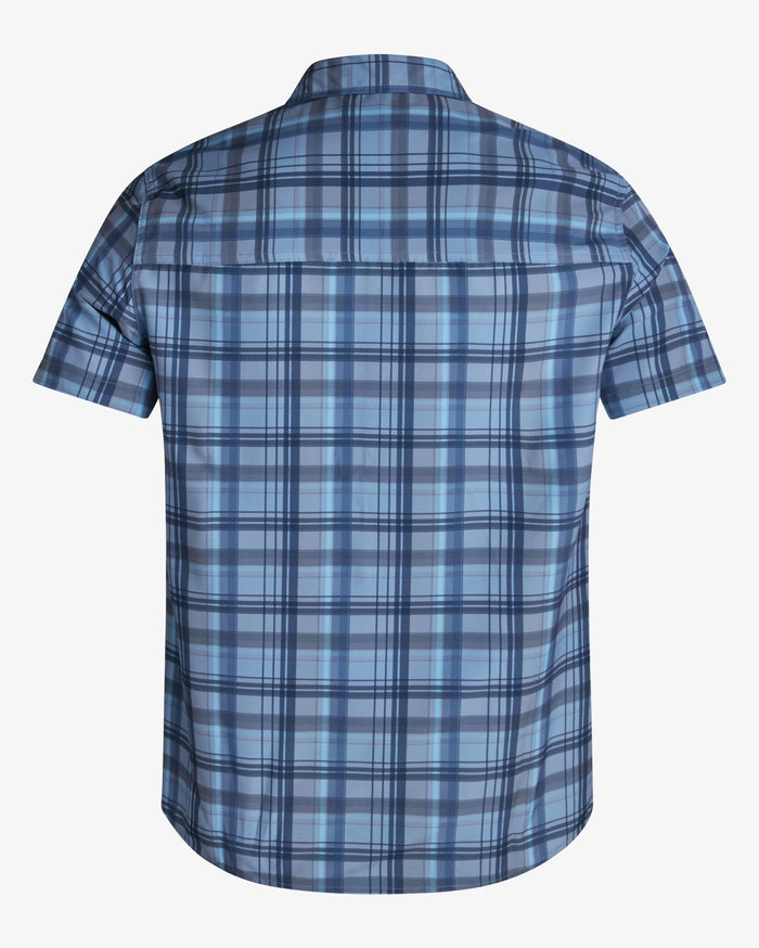 Men's Seaside Collared Shirt- Dusty Blue