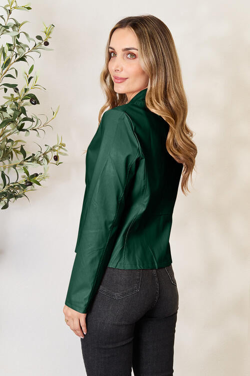 Mock Neck Zip Up Jacket - Madikfashions.com