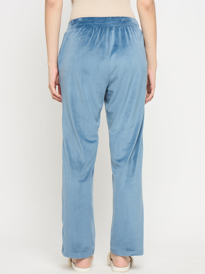mSECRET Blue Solid Track Bottoms