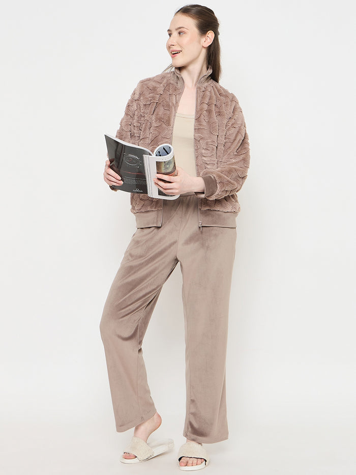 mSECRET Brown Solid Track Bottoms