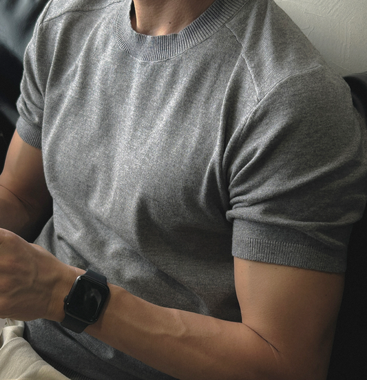 Muscle Fit Project Round Short Sleeve Knit