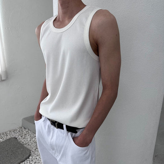 Muscle Fit Rib Tank Top