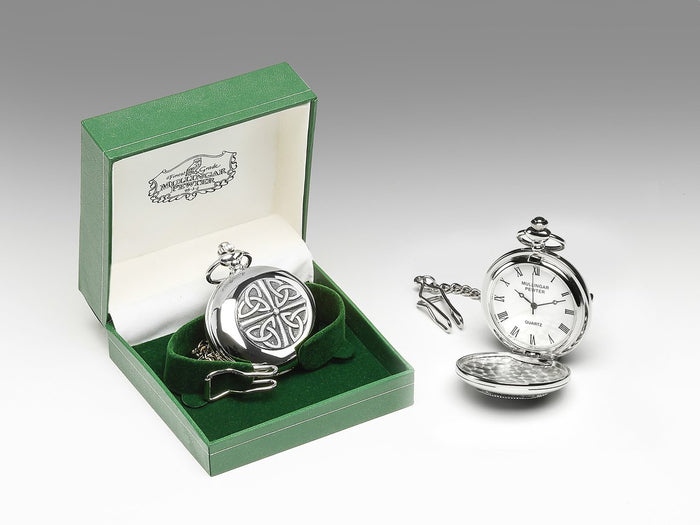 Pocket Watch with Multi Trinity Design by Mullingar Pewter