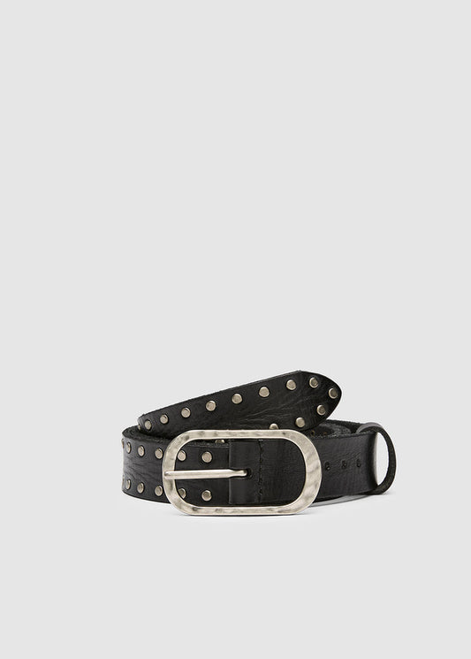 STUDDED LEATHER BELT