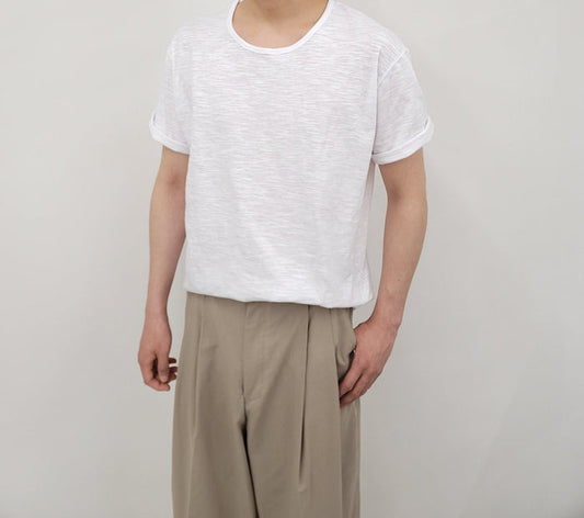 U-Neck Slub Half Sleeve Tee