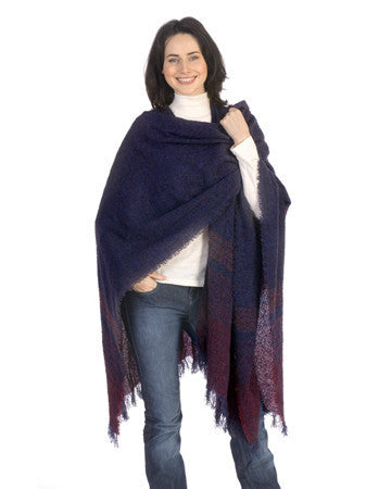 Blueberry Wine - Lambswool Ruana